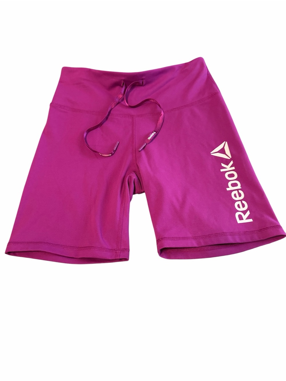 Reebok Women's Magenta Bike Shorts with Logo